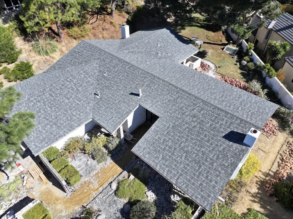 Roof replacement/reroof by roofing contractor Richardson Roofing at 7905 Paseo del Ocaso, La Jolla, Ca