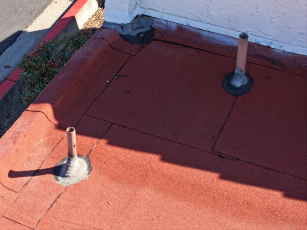Free Roof Inspection in Escondido Roof inspection in Escondido. This is an area over a roof leak discovered by the home inspector.