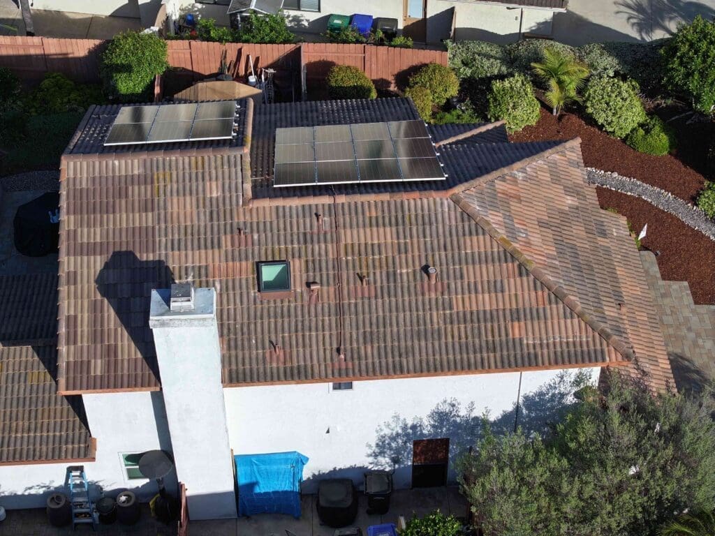 This is the view of the roof from the left side.