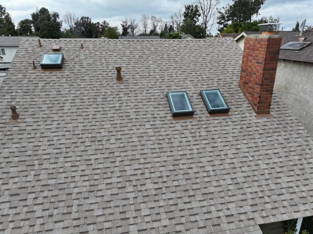 Roof Replacement in Tierrasanta, San Diego Roof Replacement in Tierrasanta, San Diego includes Duration Cool Shingles, Dibiten Torchdown, and Skylight Replacement