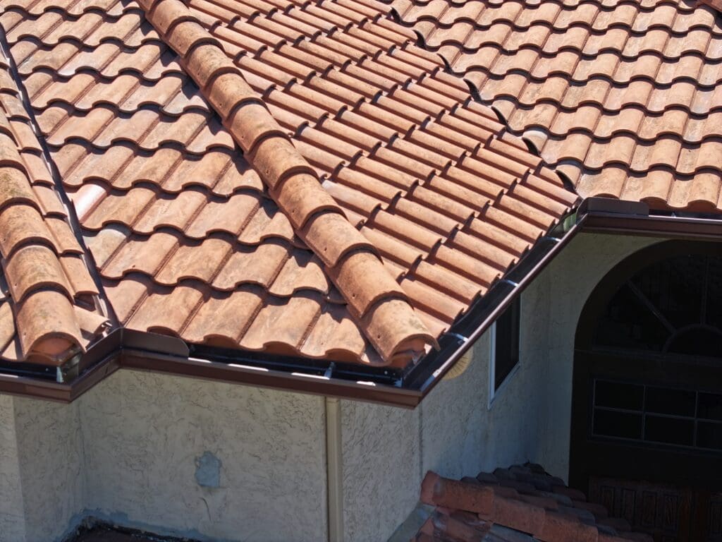 Seamless Rain Gutters. Roof inspection San Diego.