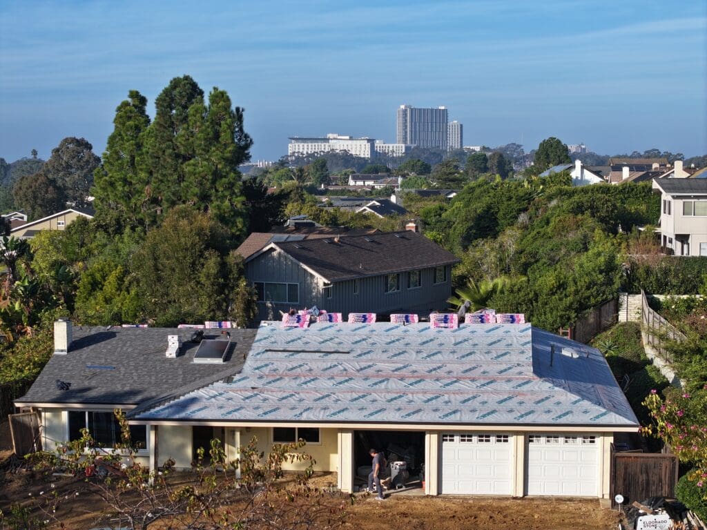 Roof Replacement in La Jolla at La Jolla Heights on Cliffridge Roof replacement La Jolla, in La Jolla Heights just above La Jolla Shores.