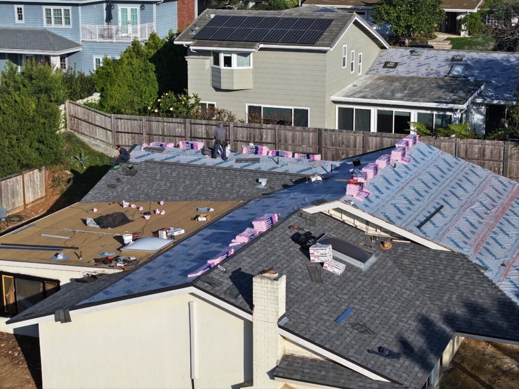 Roof Replacement in La Jolla at La Jolla Heights on Cliffridge Re-roof La Jolla Heights. Just above La Jolla Shores.