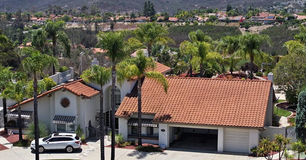 Roofing Contractor Poway. This is before we started the roof replacement.